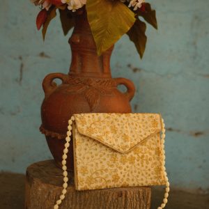Gold Gujarat Zari Craft Clutches